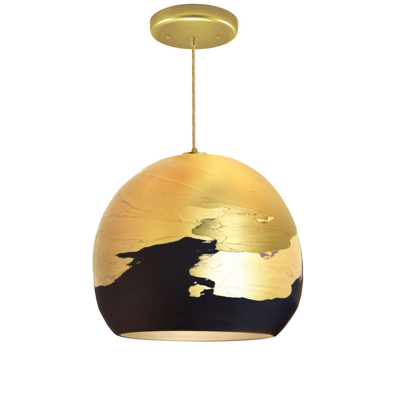 Ombre 1 - Light Pendant, Brass, Matte Black/Brass, No