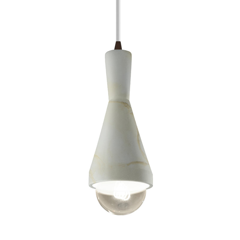 Luminaire suspendu 1 lumière avec détails en métal Breeona, Bronze foncé, Carbon Matte Black