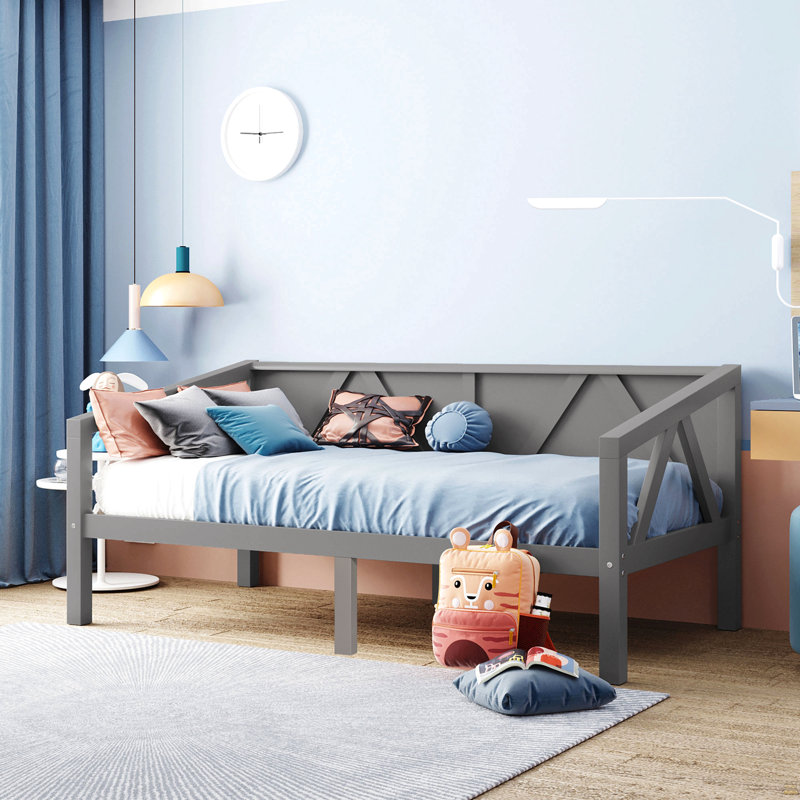Lit de jour simple, gris