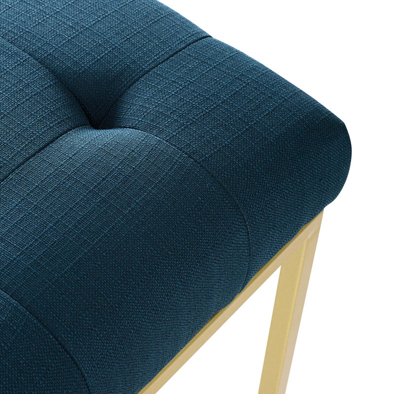 Chaise d'appoint en velours Privy, Azur, 1, Gold