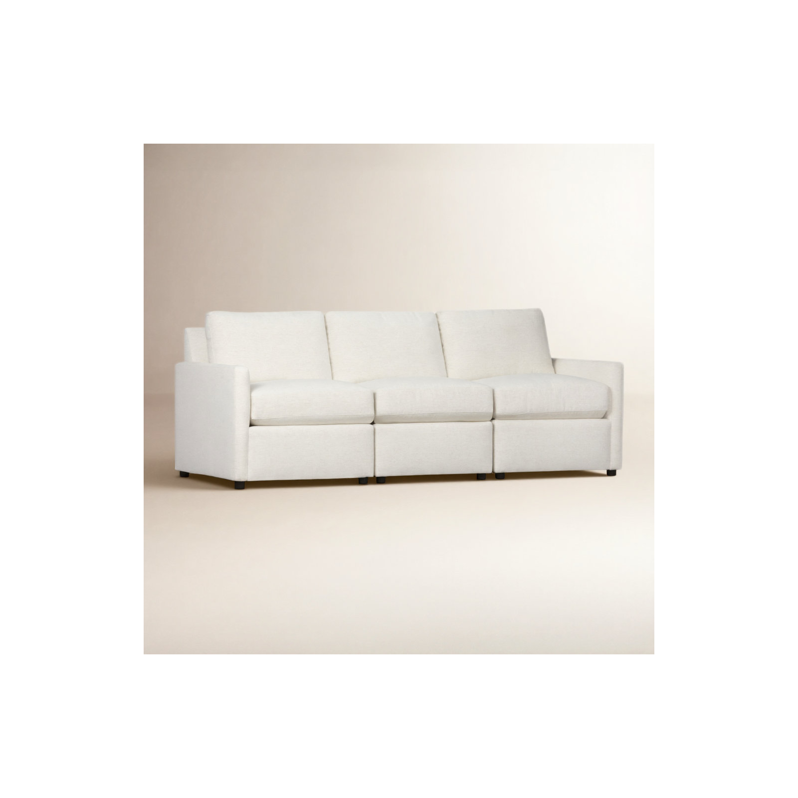 Damari 3-Piece 90" Modular Sofa, Nomad Snow Crypton® Chenille