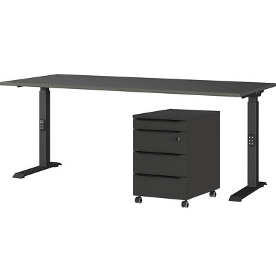 Mapua 2 Piece Standing Desk Office Set