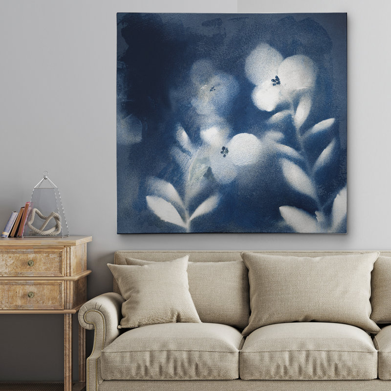 « nature indigo i », impression sur toile, H 32 po x l 32 po x P 1,5 po