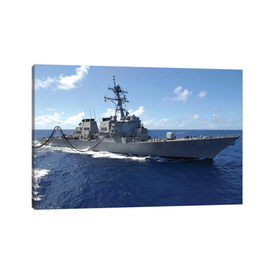 Guided Missile Destroyer USS Curtis Wilbur 1 Piece Wrapped Canvas Wall Art
