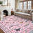 Soft and Modern Pink Area Rug - Soft Carpet for Living Room and Bedroom - Elegant Home Decor - 8x10ft (244x305cm) - USA Specification