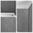 Seamless Glue-Up Acrylic 3-Piece Shower Wall Surround, Watertight Drill-Free Wall Panels That Adhere Directly to Drywall & Tile, Dual Sizes 36" D x 60" W x 80" H, Marble Grey-130066236