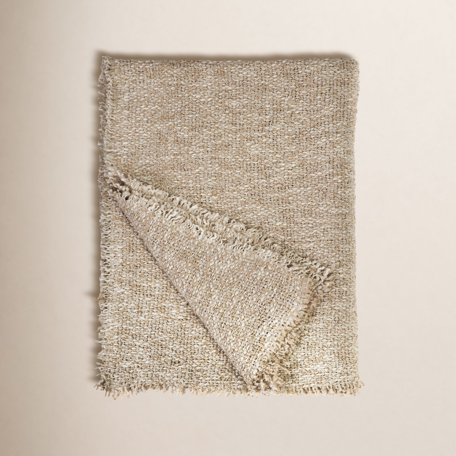 Brentwood Hand Woven Throw Blanket, Natural