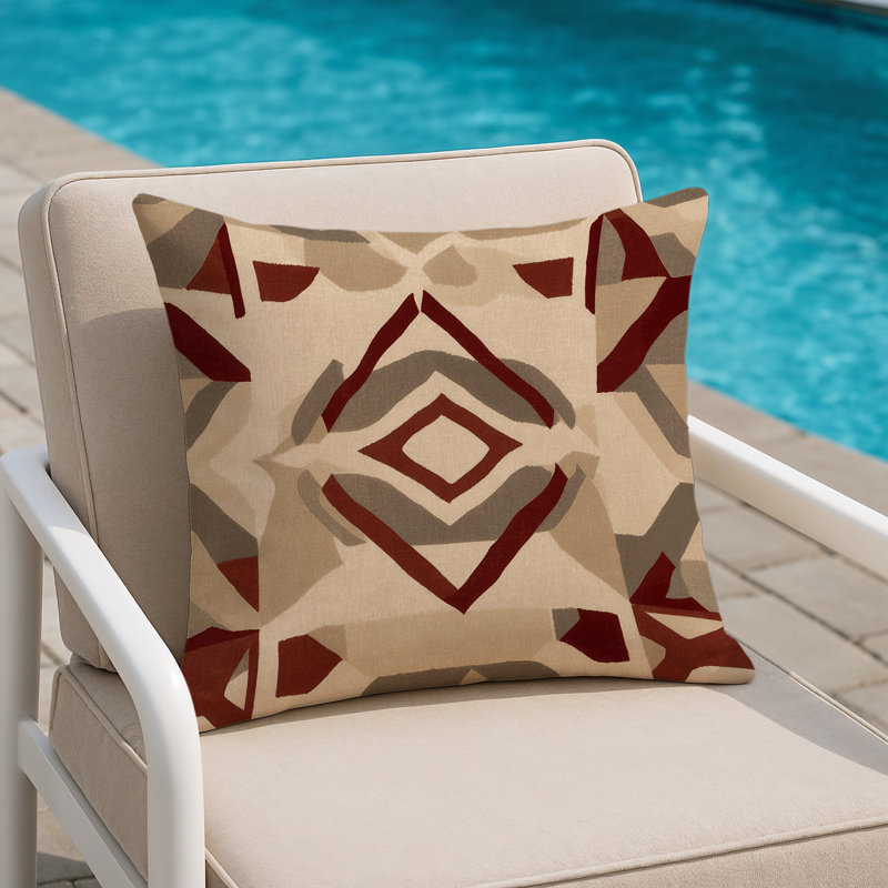 Angular Flow Indoor And Outdoor Throw Pillow, Square 20"