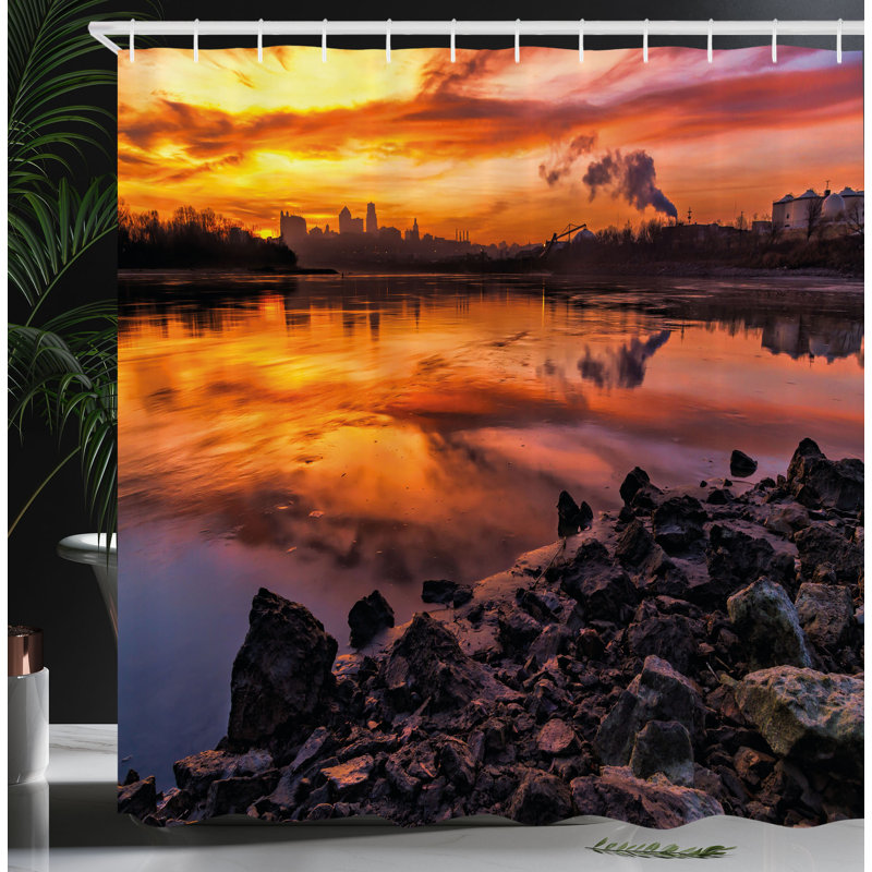 Multicolore rideau de douche Ambesonne Kansas City, H 70 po x l 69 po