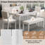 Ensemble de salle à manger extensible 6 pièces avec 4 chaises et un banc-756722998