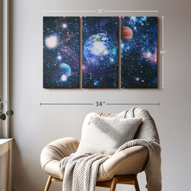 «The Great Galaxy» sur, H 20 po x l 33 po x P 1,25 po