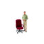  Fauteuil de direction pivotant rembourré à dossier haut et multi-lignes avec accoudoirs-30773150