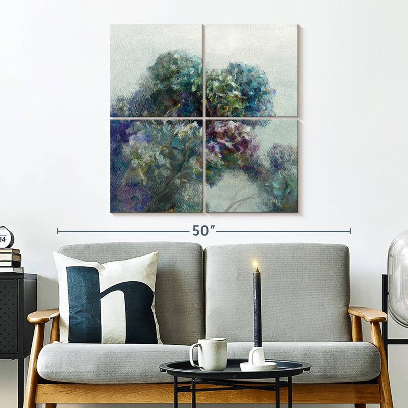 Harnek Abstract Hydrangea, 32" H x 32" W