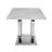 69.30 Inch Rectangular Dining Table, Modern Simple, Marble Tabletop, MDF Tabletop, Stainless Steel Mirror Surface In Silver Color, Suitable For 4-6 People Marble Pattern