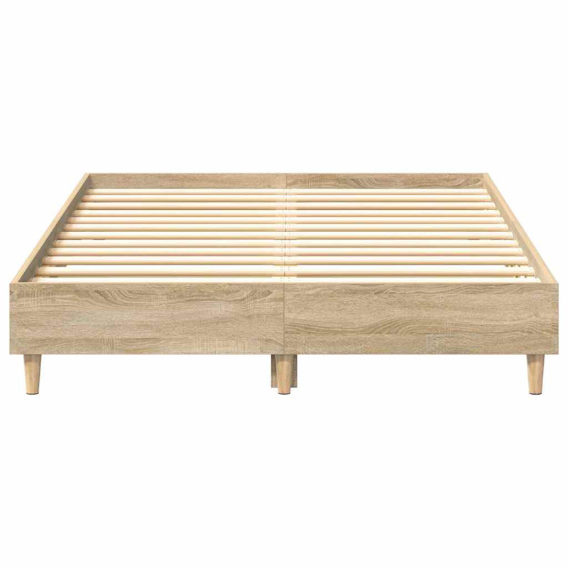 Bed Frame No Mattress Engineered Wood, 123 x 203cm, Sonoma Oak
