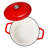 Enameled Cast Iron Dutch Oven Heavy-Duty Cookware with Lid Handles 6 Qt Red-117235046