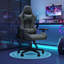 Inbox Zero Adjustable Ergonomic Faux Leather Swiveling PC & Racing Game Chair in Black