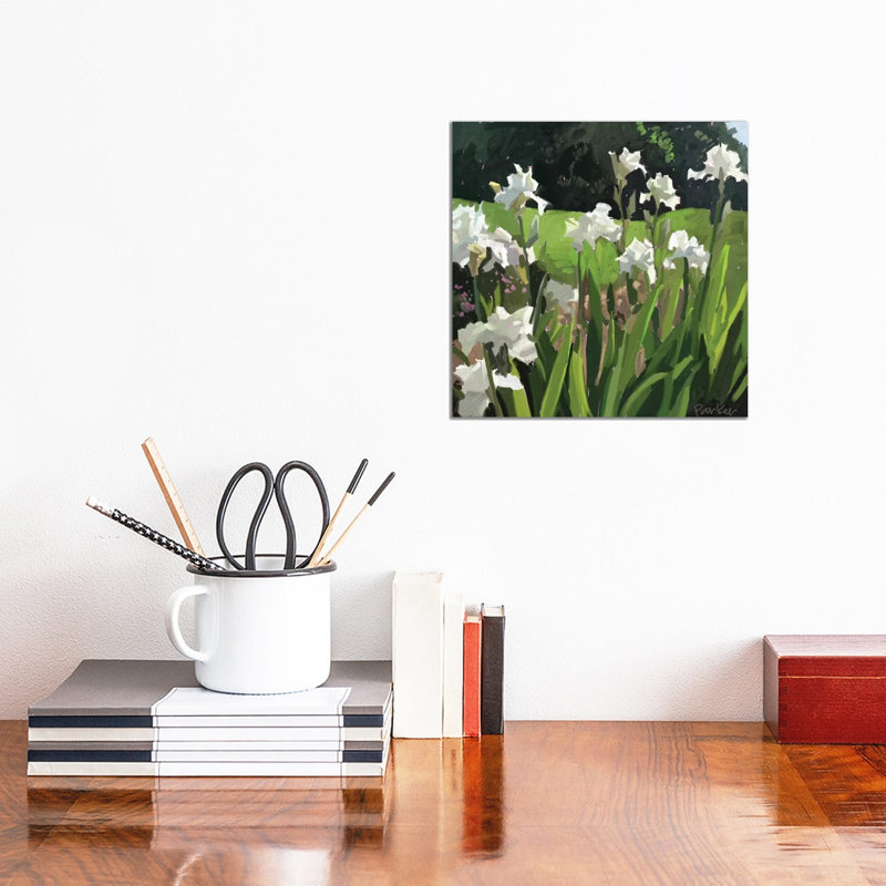 White Garden by Teddi Parker - Wrapped Canvas Painting, 30.48 cm H x 30.48 cm W