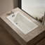 Tea-for-Two 60" x 32" Undermount Whirlpool Cast Iron Bathtub with Heater-1075915625