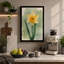 Golden Daffodil Botanical - Wrapped Canvas-474927230-474927229