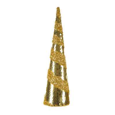 Sequin Red Foam Disco Tree Accent