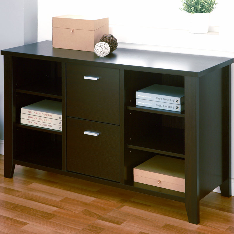 Mccree 120cm Wide 2 -Drawer File Cabinet, Cappuccino