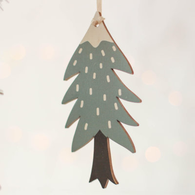 10.5cm Wood Holiday Shaped Ornament