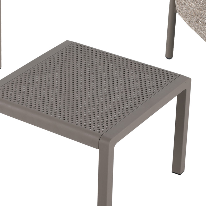 3-Piece Outdoor/Indoor Patio Dining Table Chair Set, Polypropylene Patio Dining Sets with UV-Resistant & Weatherproof, All-Weather Patio Chairs and Table Set (Warm Grey)