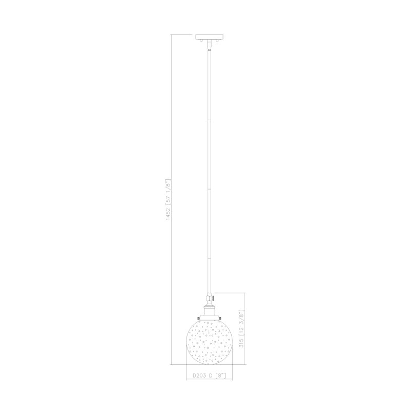Luminaire suspendu 1 lumière Reyna