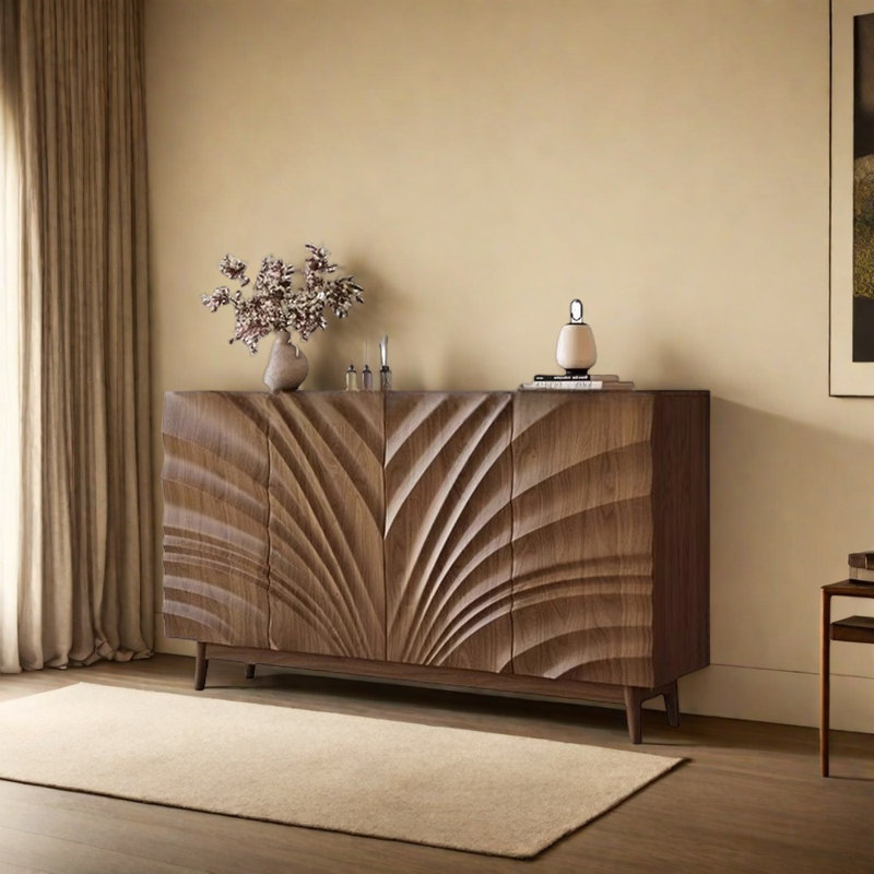 Buffet maison de style rétro, H 35,43 po x l 47,24 po x P 15,75 po