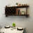 Giselher Wall Mounted Wine Bottle & Glass Rack Walnut