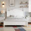 Base de lit plateforme en bois, lit plateforme de style rétro avec support en lattes de bois-755785600-755785603
