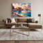 Art mural sur toile beige avec villes croisées-993762759