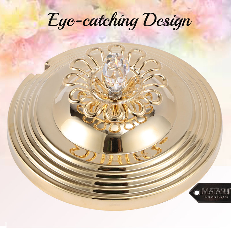 Crystal Decorative Plate 1, Gold