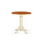 L'ensemble de table de salle à manger 3 pièces à hauteur de comptoir comprend une table ronde avec piédestal et 2 chaises de cuisine, babeurre et cerise-1408730247-1434196376-1452572674