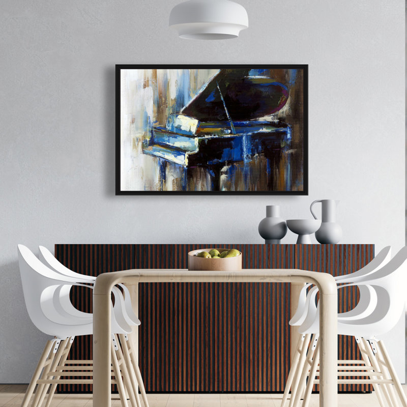 "Piano à queue abstrait" sur toile
