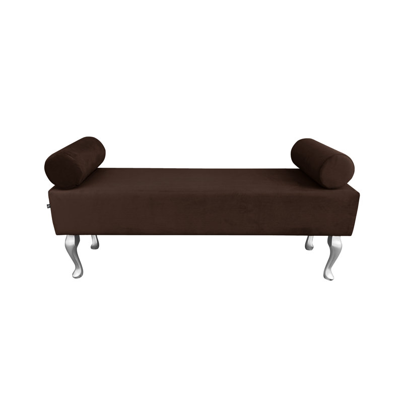 Baroque Upholstered Bench, Brown