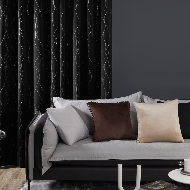 Blackout Curtain Panel Pair, Black