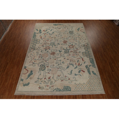 Tapis unique en laine noué à la main 9 pi 8 po x 13 pi 9 po nouvel âge Sheona
