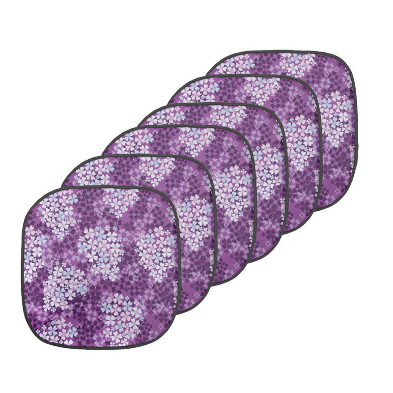 Coussin de siège papillon, Purple Floral 1