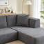 Canapé modulaire en L moderne - Velours côtelé, compression - Dossier haut-1839272705