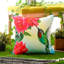 Indoor / Outdoor Animal Print Red Square Throw Pillow Cover
