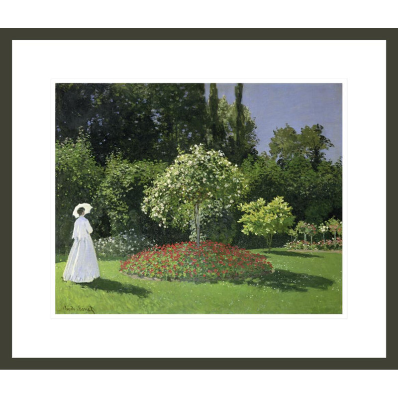 «Jeanne Marie Lecadre in the Garden» par Claude Monet, impression giclée encadrée, H 17,75 po x l 20,66 po