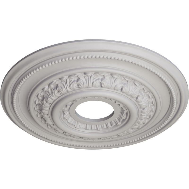 Médaillon de plafond H 17,625 po x l 17,625 po x P 1,875 po Orleans, Blanc ultra pur