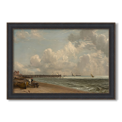 Yarmouth Jetty, 1822-John Constable-Custom Framed Canvas