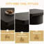 Table basse carrée 34,6 po pour salon, plateau moderne en placage de bois avec motif de parquet et base cylindrique-978473056