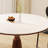 White&Walnut Round Sintered Stone Dining table-1942548850