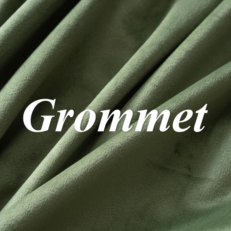 Ensemble de 2 rideaux obscurcissants en velours, Vert olive, L 52 po x L 108 po