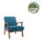 Gilene Fabric Accent Chair with Beechwood Legs-1446923544