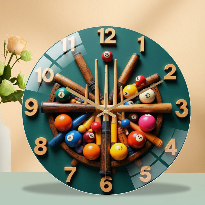 Horloge murale en verre 12 po